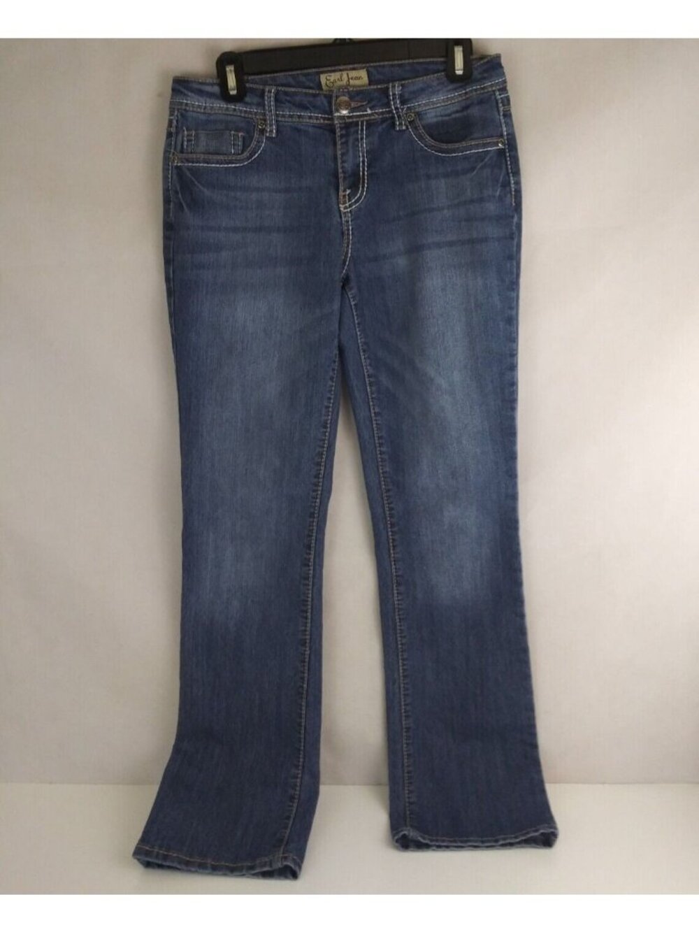 Earl Jeans Women's Distressed Whiskered Embroidered Bootcut Jeans Size 6
